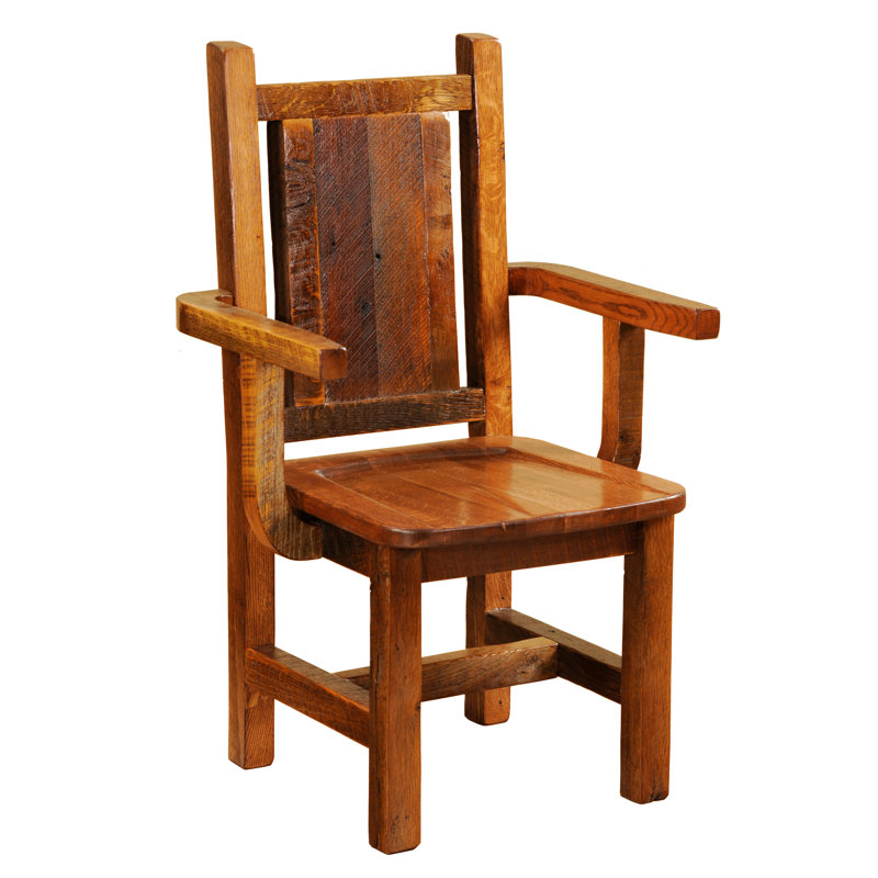 Fireside Lodge Barnwood Solid Wood Dining Chair Wayfair